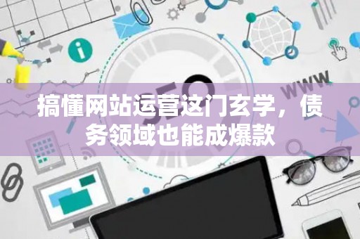 搞懂网站运营这门玄学，债务领域也能成爆款